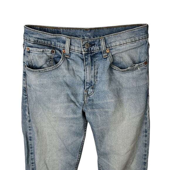 Levi’s 512 Slim Taper Jeans Stretch Denim Light Wash Mens 31x30 Tag 31x32 - Picture 3 of 7